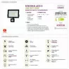 Naświetlacz LED KROMA 20W + czunik ruchu 4500K grey 03605 STRUHM