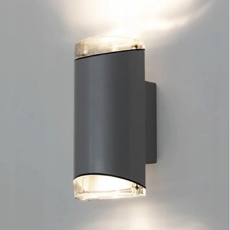 KASJAN 2xGU10 grey 03559 Struhm garden wall lamp