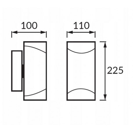 Kinkiet ogrodowy KASJAN 2xGU10 grey 03559 Struhm