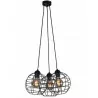 K-3941 sphere III ceiling pendant lamp black braided E27 Kaja