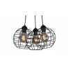 K-3941 sphere III ceiling pendant lamp black braided E27 Kaja