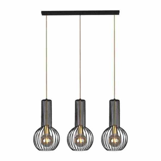 ARVI BLACK III pendant lamp K-4521 black gold Kaja