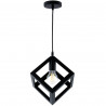 Lampa wisząca geometryczna KOSTKA-0100 czarna E27 zwis Lumiled