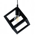 Lampa wisząca geometryczna KOSTKA-0100 czarna E27 zwis Lumiled