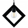 Lampa wisząca geometryczna KOSTKA-0100 czarna E27 zwis Lumiled