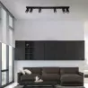 Ceiling strip lamp REFLEKTOR-0120 beam black 6xGU10 Lumiled.