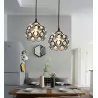 Lampa wisząca KRYSZTAŁ-0170 druciana diament czarna E27 Lumiled