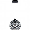 CRYSTAL-0170 wire diamond pendant lamp black E27 Lumiled