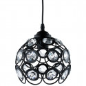 CRYSTAL-0170 wire diamond pendant lamp black E27 Lumiled