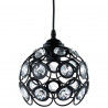 Lampa wisząca KRYSZTAŁ-0170 druciana diament czarna E27 Lumiled