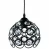 Lampa wisząca KRYSZTAŁ-0170 druciana diament czarna E27 Lumiled