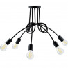 SKRÊT-0095 black 5xE27 loft pendant ceiling lamp Lumiled