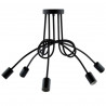 SKRÊT-0095 black 5xE27 loft pendant ceiling lamp Lumiled