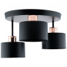 Pink gold ceiling lamp-0060 spot round black E27 Lumiled.