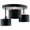 Lampa sufitowa RÓŻOWE ZŁOTO-0060 spot okrągła czarna E27 Lumiled