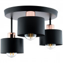 Pink gold ceiling lamp-0060 spot round black E27 Lumiled.