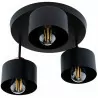 Lampa sufitowa RÓŻOWE ZŁOTO-0060 spot okrągła czarna E27 Lumiled