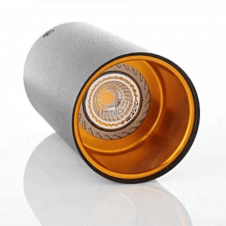 Lampa tuba CHLOE czarna złote oczko GU10 Spectrum