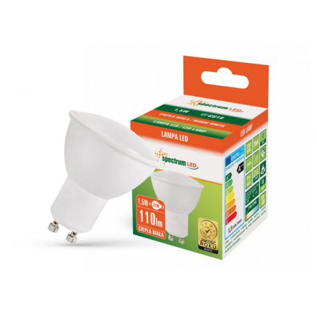 Żarówka LED GU10 SMD 1,5W 230V b.ciepła Spectrum