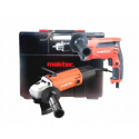 MAKTEC set MT814+MT963 drill+grinder+case