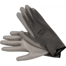 Grey nylon work gloves...