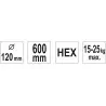 Mieszadło spiralne  podwójne 120x600mm HEX YT-5500 Yato