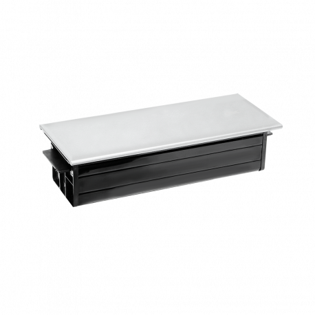 Gniazdo meblowe wpuszczane w blat 3GN z/u czarne Orno