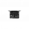 3GN recessed tabletop furniture outlet with grounding black Orno