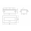 Gniazdo meblowe wpuszczane w blat z płaskim rantem 3x2P+Z czarne Orno