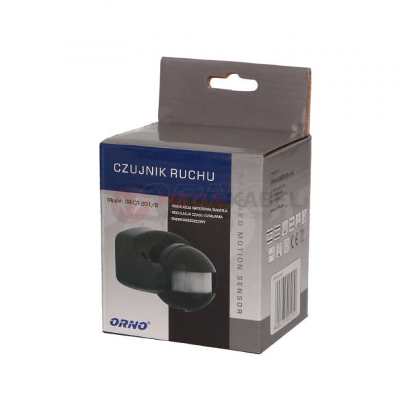 Motion sensor 180° IP44 black OR-CR-201/B Orno