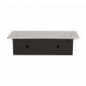 Recessed furniture socket with flat milled edge 3x2P+Z Orno