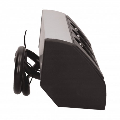 Furniture socket 3x2P+Z, black and silver Orno