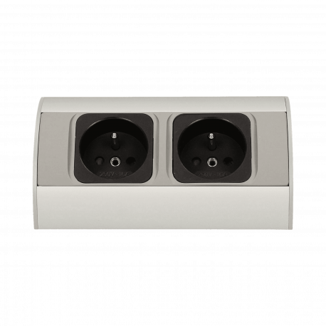 Furniture socket 2x without switch 230V OR-AE-1303