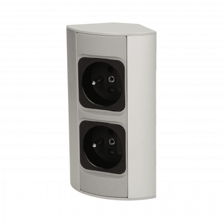 Furniture socket 2x without switch 230V OR-AE-1303