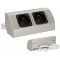 Furniture socket 2x without switch 230V OR-AE-1303