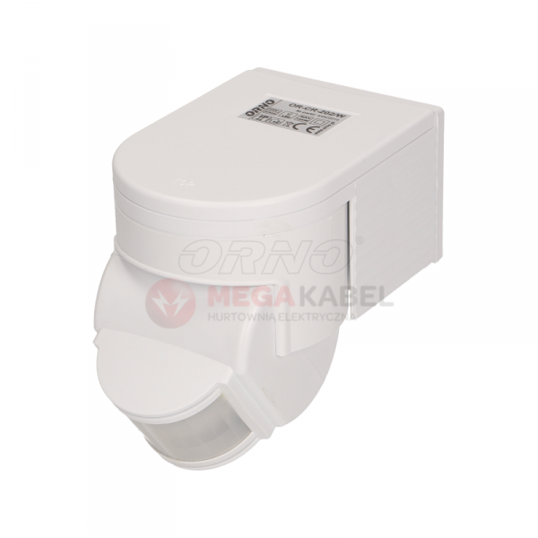 Motion sensor with vertical and horizontal 180° adjustment, IP44 OR-CR-202/White Orno