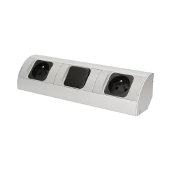 Gniazdo meblowe 2x z wyłącznikiem 230V OR-AE-1304