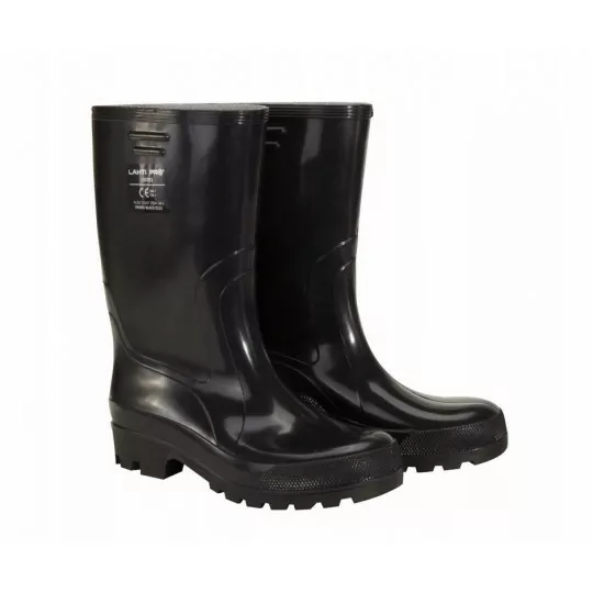 L3070145 men's black PVC wellingtons size 45 LAHTI