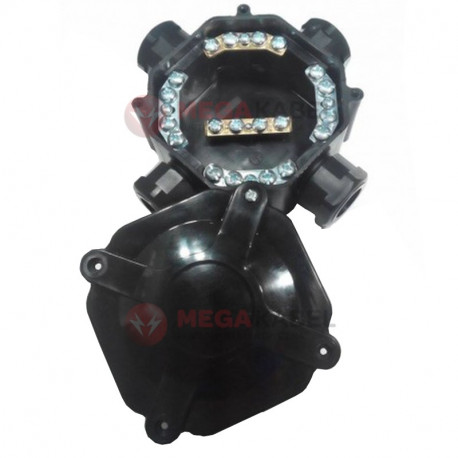 Puszka hermetyczna IP67 PG16 (5x4) A.0035C czarna PAWBOL