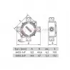 Hermetic box IP67 PG16 (5x4) A.0035C black PAWBOL
