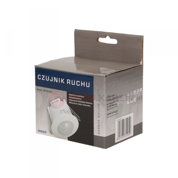 Flush mounted motion sensor 360° 1200W OR-CR-207 Orno