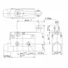 Limit switch with spring-loaded lever and roller LS7121 TRACON
