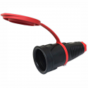 Portable rubber socket with plug z/u IP54 2411-SRW PCE