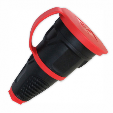 Portable rubber socket with plug z/u IP54 2411-SRW PCE