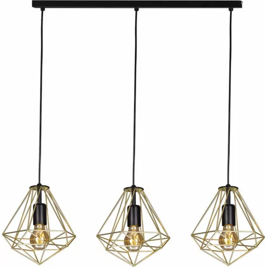 GOLD pendant lamp K-4812 brass/black 3xE27 Kaja