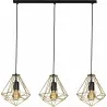 GOLD pendant lamp K-4812 brass/black 3xE27 Kaja