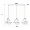 GOLD pendant lamp K-4812 brass/black 3xE27 Kaja
