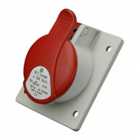 Slanted power socket p/t with box 16A/5P GTPN 1653