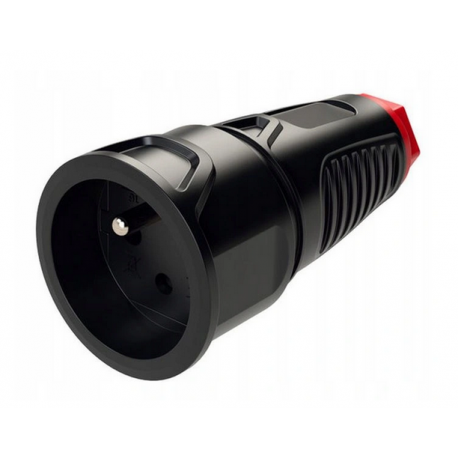 Portable rubber socket z/u IP20 TAURUS2 2410-SRW PCE