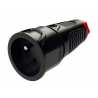 Portable rubber grounded socket IP54 TAURUS2 2410-SRW PCE
